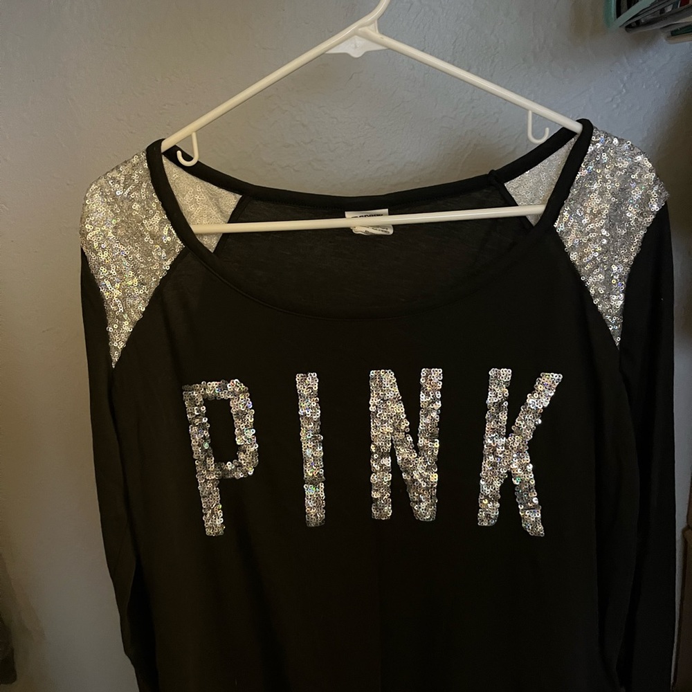 Victorias Secret Pink long sleeved sequins shirt